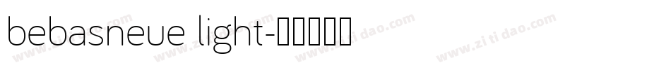 bebasneue light字体转换